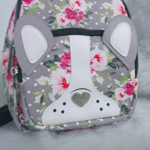 Betsey Johnson French Bulldog Mini Backpack with Matching Credit Card Wallet - Picture 9 of 16